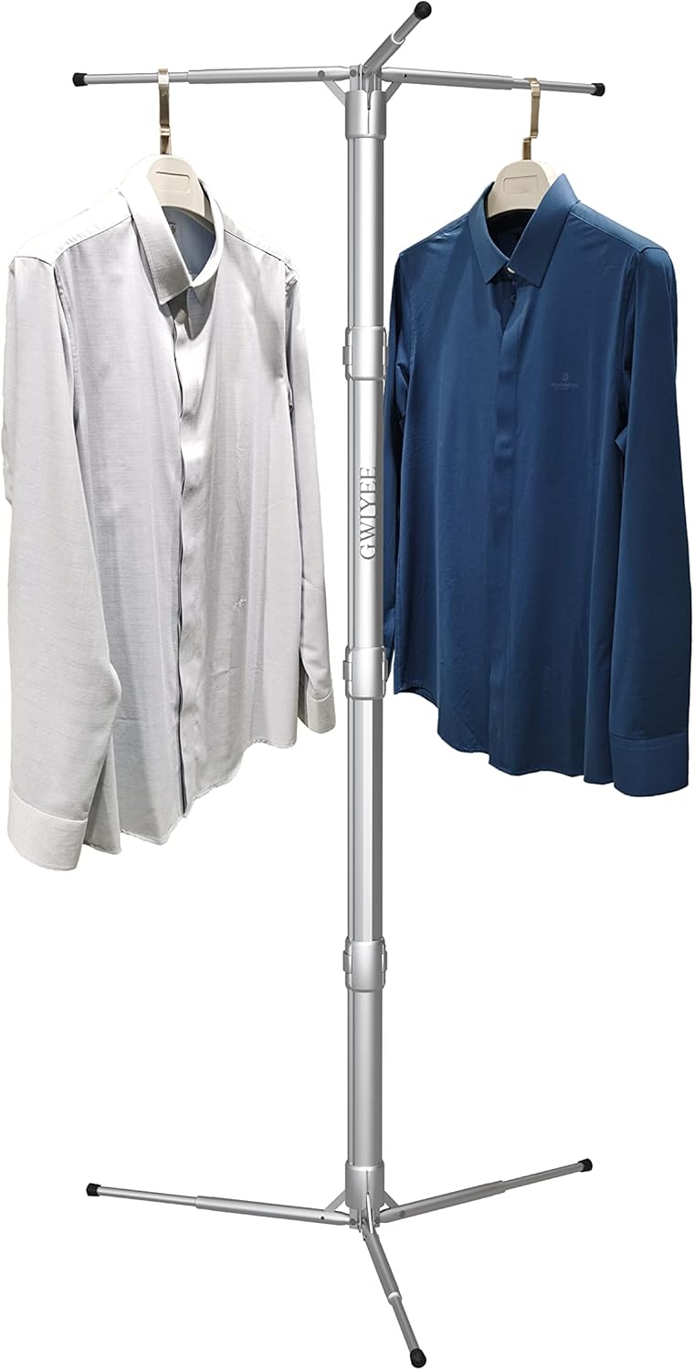 Aluminum Collapsible Clothing Rack, Porbatle Clothes Drying Rack, Laundry Drying Rack, Foldable Clothes Rack