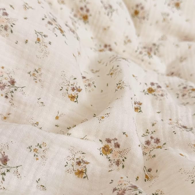 BuLuTu Floral Toddler Pillow Cases Cotton Muslin Cotton Pillowcases for Girls Nursery Pillow, Kids Pillow Cover for Crib/Toddler Bed, Envelope Closure,1 Piece, Crapemyrtle Pattern, 14"x20"