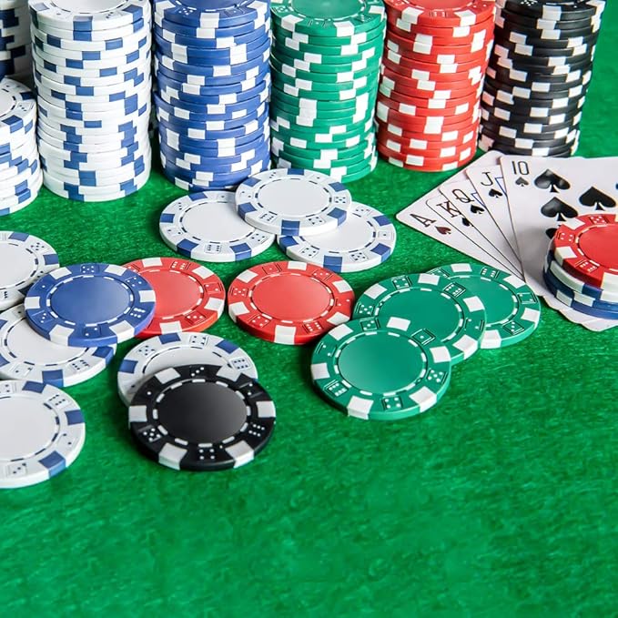 Poker Chip Set - 300PCS Poker Chips with Aluminum Case, 11.5 Gram Chips for Texas Holdem Blackjack