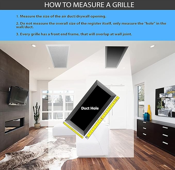 HVAC Premium 8" x 34" Cube Core Eggcrate Return Air Filter Grille for 1" Filter - Aluminum - White [Outer Dimensions: 10.5" x 36.5]