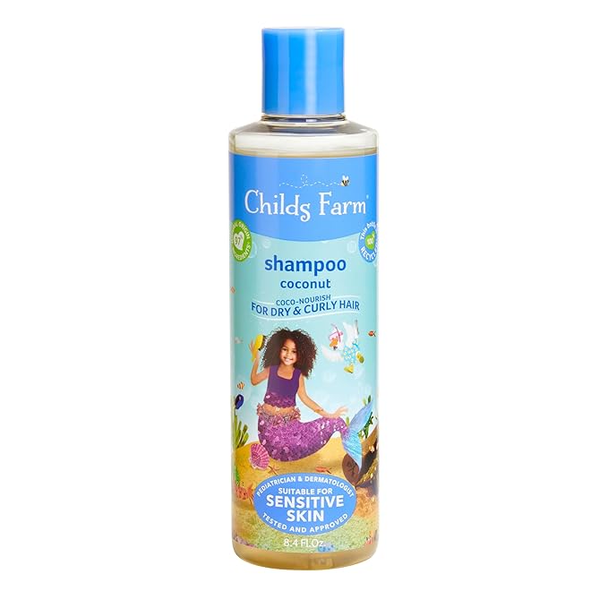 Childs Farm, Coco-Nourish Shampoo contains natural corn and coconut cleansers to gently clean and nourish hair leaving curls defined, 8.4 Fl Oz