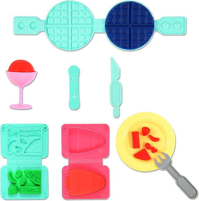 FRIMOONY Dough Tools Set for Kids, Various Animal Molds, Rolling Pins, Random Color, 47 PCS
