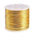 BENECREAT 12 17 18 Gauge Aluminum Wire (17 Gauge,380FT) Anodized Jewelry Craft Making Beading Floral Colored Aluminum Craft Wire - Gold