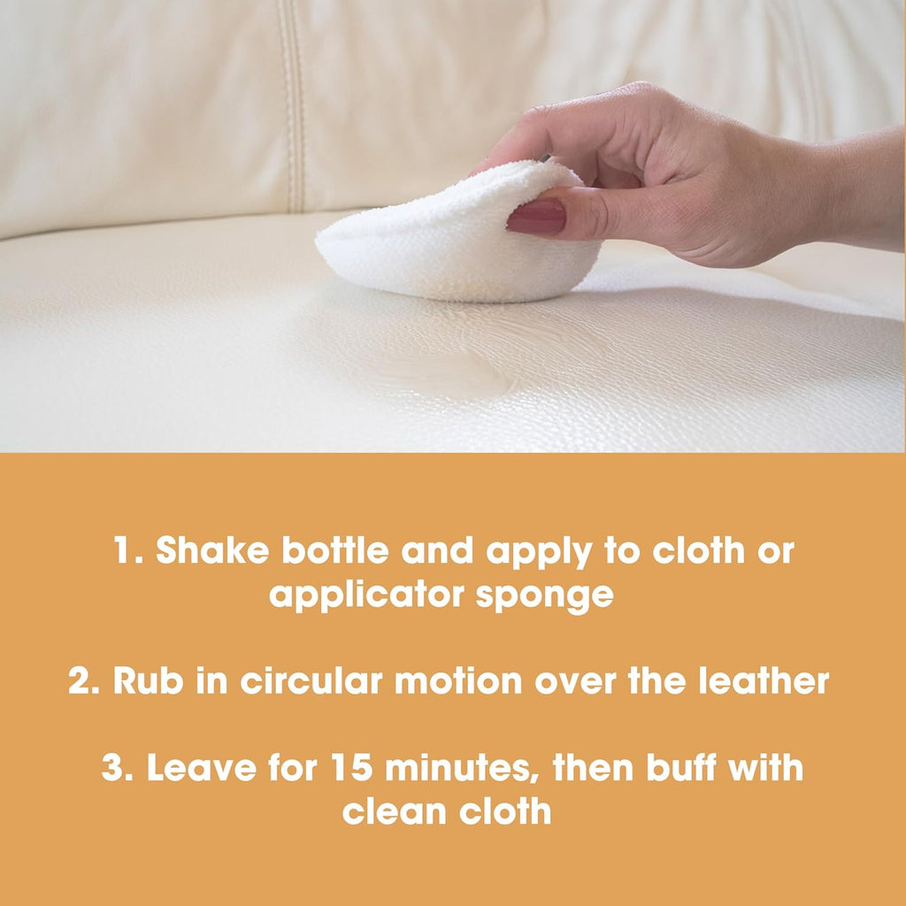 Furniture Clinic Leather Protection Cream | 2-in-1 Leather Conditioner & Waterproofing Protector for Furniture, Shoes, Car Seats & More | Prevent Stains While Nourishing | 8.5oz/ 250ml