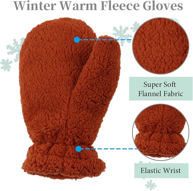 Zsedrut Baby Boys Winter Glove Warm Toddler Infant Girls Mittens Fleece Lined Gloves 1-7 Years