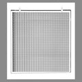 HVAC Premium 12" x 12" Cube Core Eggcrate Return Air Filter Grille for 1" Filter - Aluminum - White [Outer Dimensions: 14.5" x 14.5"]
