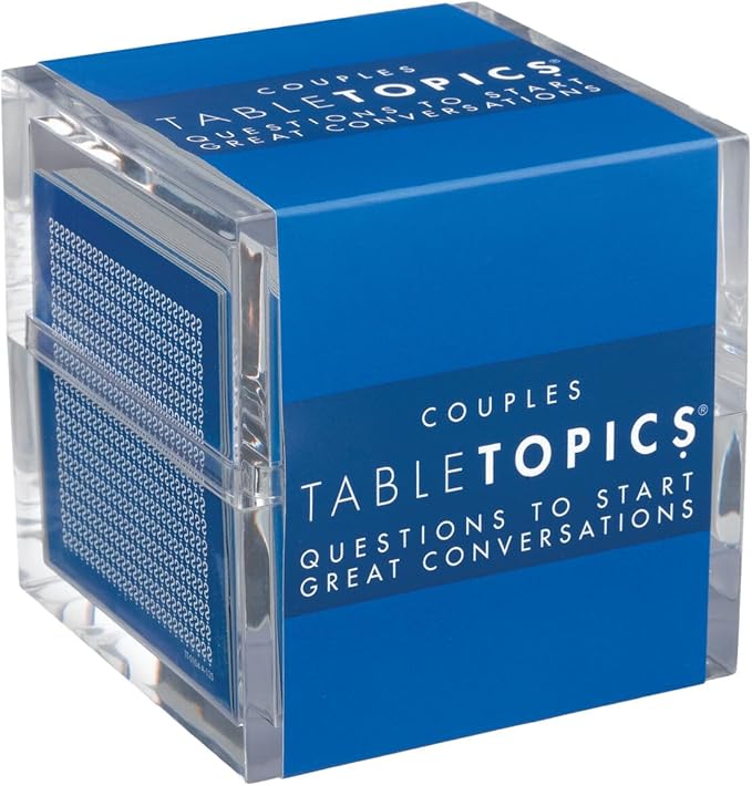 TableTopics Couples Conversation Cards for Romantic Partners with 135 Questions for Date Nights & Intimate Talks, Unique Gift for Anniversaries