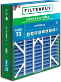 Filterbuy 20x20x5 Air Filter MERV 13 Optimal Smoke & Allergy Defense (1-Pack), Electrostatic Pleated HVAC AC Furnace Filters for Trion Air Bear 255649-103 & More (Actual Size: 19.63 x 20.63 x 4.88)