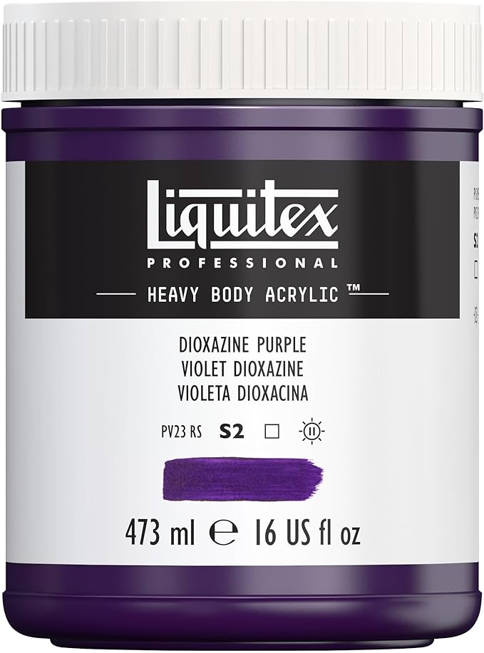 Liquitex Professional Heavy Body Acrylic Paint, 16-oz (473ml) Pot, Dioxazine Purple