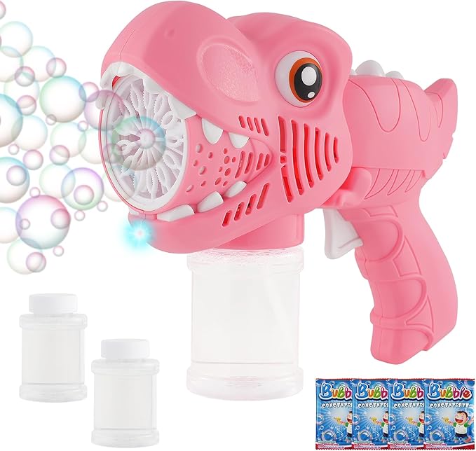 Onory 1 Pack Bubble Gun Machine for Kids, Bubble Gun with Bubble Solutions for Boys Girls, Bubble Blaster for Summer Toy, Party Favors, Outdoor & Indoor Activity, Birthday Gift, Bubble Blower