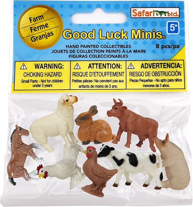 Safari Ltd. Farm Fun Pack - Mini Figures of Farm Animals - Educational Toy Set for Boys, Girls, and Kids Ages 5+