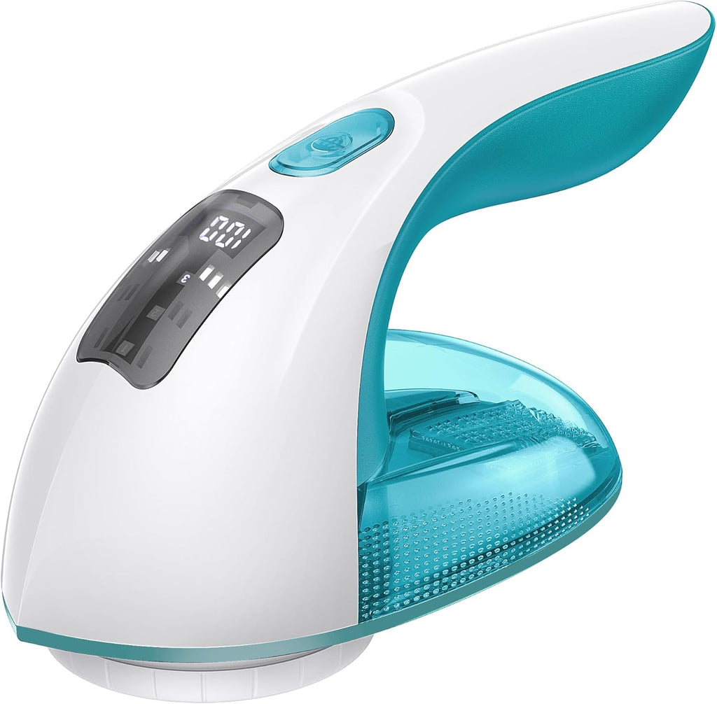 Rechargeable Fabric Shaver and Lint Remover, 3-Speed Adjustable Sweater Shaver with 6-Leaf Replaceable Stainless Steel Blades, 2.6Inch Large Mesh, Removable Bin for Clothes Fuzz, Lint, Pills, Bobbles