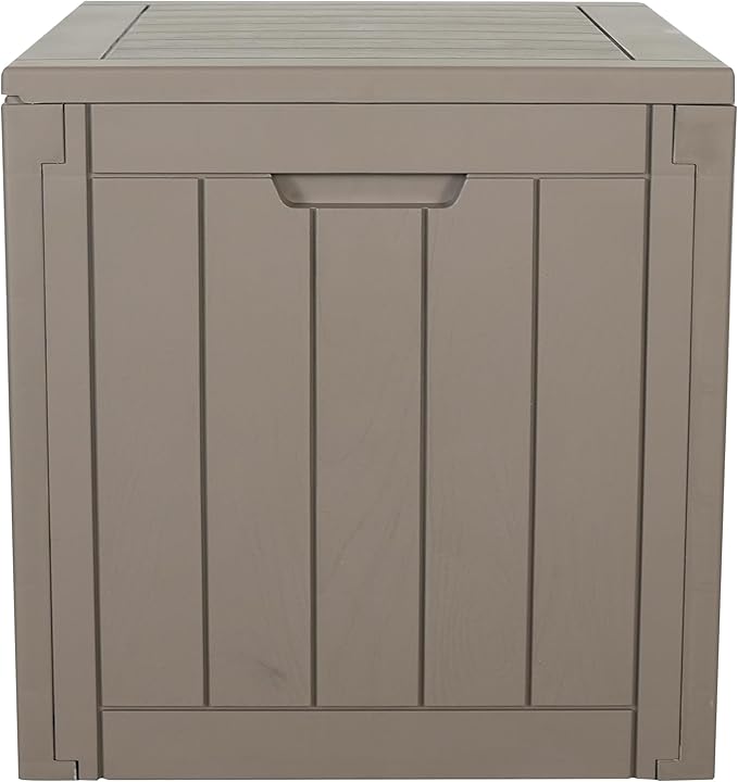 BTEXPERT Set of 5, Indoor Outdoor Storage Box, 30 Gallon Resin Deck Container for Package Delivery Patio Furniture Cushions Garden Tools Pool Sports Equipment UV Resistant Waterproof Lockable