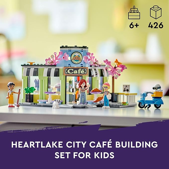 LEGO Friends Heartlake City Cafe Building Toys - Pretend Play Toys Figures & Playset for Kids, Girls & Boys, Ages 6+ - Imaginative Play W/Mini Dolls - Birthday Gift Idea - 42618