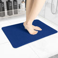Non-Slip Bathtub Mat, Anti Slip Shower Mat, Fast Drying Bathtub Mats, Foot Scrubber Mat, Anti Slip Mat for Tub, Floor, Bathroom, Kitchen, Home, Hotel (Navy Blue 24"×16")