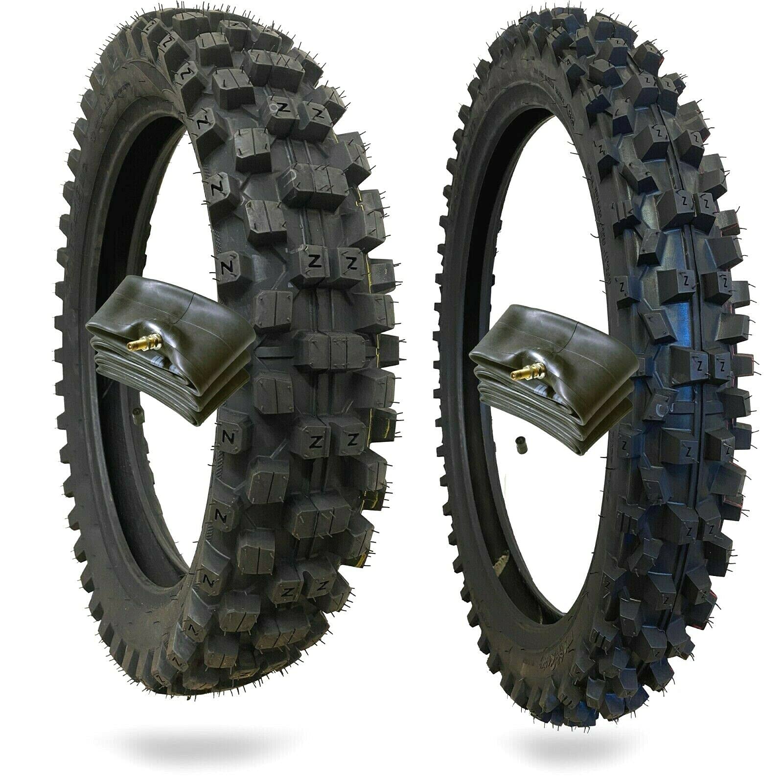 WIG Racing 70/100-19 and 90/100-16 Tire Set with Inner Tube Combo (Standard Inner Tubes 1.5mm thick)