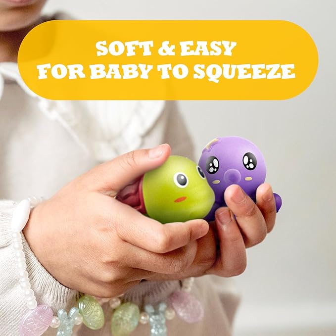 Hely Cancy Infant Bath Toys for 18 Months - No Hole Animal Bathtub Toys, Baby Bath Tub Toys