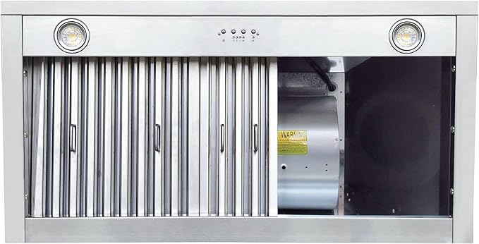 CT Copper Tailor Sloped Copper Vent Hood Island Mount,36'' W,27''H, 610 CFM Exhaust Fan,Stainless Steel Vent,LED Light,Dishwasher-Safe Baffle Filters,VH8TR1