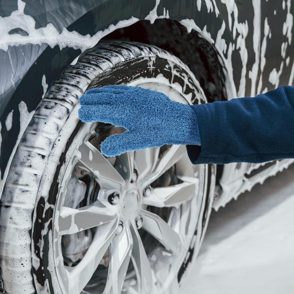 Plant Dusting Gloves, Microfiber Dusters for Cleaning Kitchen Indoor Mitt for House Use Desk Window Blind Screen Wash