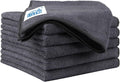 HOMEXCEL Grey Microfiber Cleaning Cloth 6 Pack, 12.5 x 12.5 inch Microfiber Towels for Cars, Ultra Absorbent Car Washing Cloth, Lint Free Streak Free Cleaning Rags for Car, Kitchen, and Window