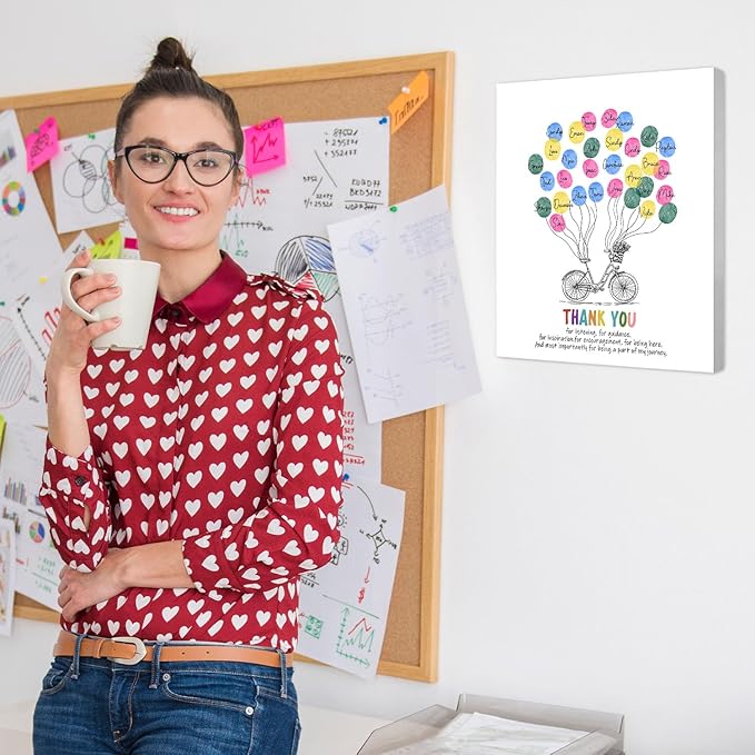SHLINCO Teacher's Day, End Of School Year Thank You Gift, Creative Diy Footprint Tree, Complete Diy Frameable Display Kit For School Walls And Teacher'S Lounges
