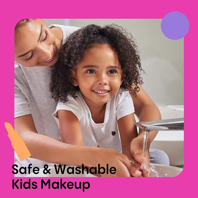 Kids Makeup Kit for Girl, Washable Real Safe & Non-Toxic Makeup Set, Princess Toys for 3-6 Year Old Kids Girl Toys Christmas & Birthday Gift