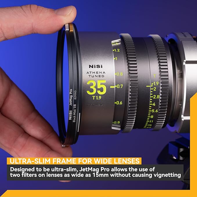 NiSi - JetMag Pro 82MAG True Color CPL Filter, Magnetic Circular Polarizing Lens Filter - Nano Coated Optical Glass, Ultra-Slim Aluminum Frame, Anti-Glare, Color-Accurate - Lens Adapter Ring Required