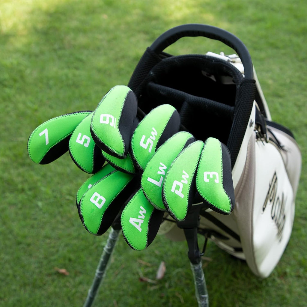 Golf Iron Covers for Golf Clubs Neoprene Golf Iron Cover Set 11pcs/10pcs Golf Iron Headcovers Golf Club Head Covers Fit All Brands