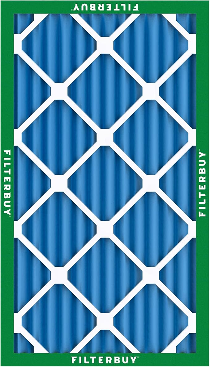 Filterbuy 16x24x2 Air Filter MERV 13 Optimal Smoke & Allergy Defense (3-Pack), Electrostatic Pleated HVAC AC Furnace Filters Replacement, Made in USA (Actual Size: 15.38 x 23.38 x 1.75)