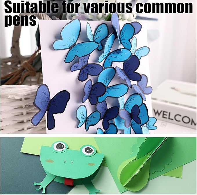 Koogel Colored Cardstock Paper, Includes 40 Sheets 120gsm and 10 Sheets 250gsm Construction Paper for DIY Crafts Scrapbook, Back to School Supplies