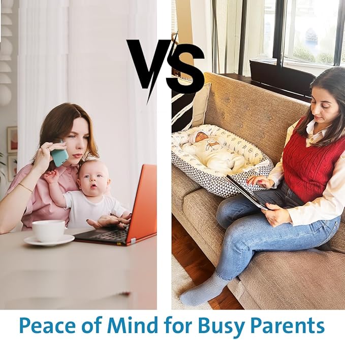 Baby Lounger – Portable Baby Lounger Pillow & Adjustable Baby Nest for 0-24 Months, Soft Infant Floor Seat & Breathable Infant Lounger for Home & Travel
