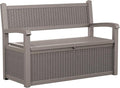 Outdoor Storage Bench - Waterproof Resin Patio Bench with Storage, All-Weather Durable Design for Garden, Deck, or Patio