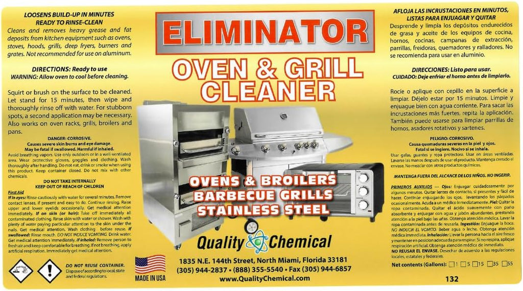 Quality Chemical Oven Cleaner & Grill Cleaner - Heavy-Duty/Fast Acting & Easy to Use/Degreaser/Heavy Duty Oven Cleaner/Best Oven Cleaner/Made in USA - 128 oz (Pack of 1)