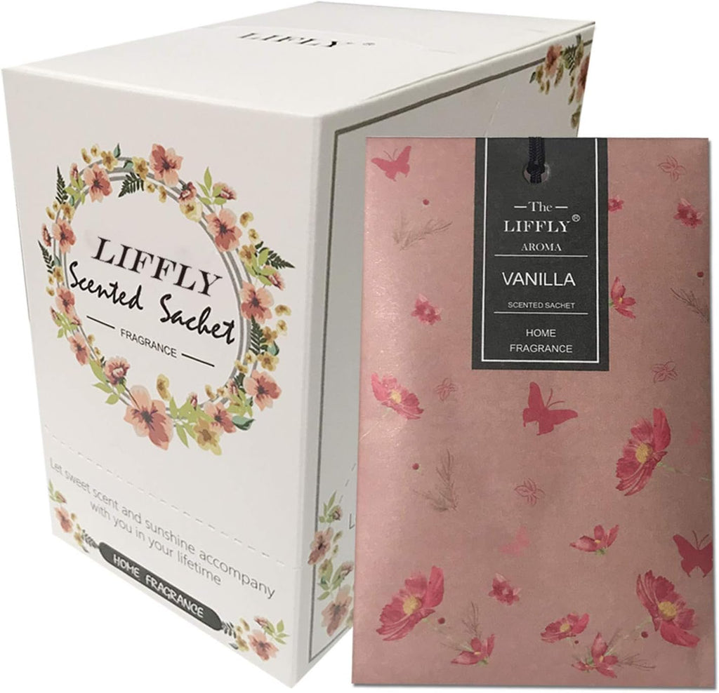 14 Packs Vanilla Scented Sachets for Drawers and Closets