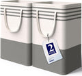 Kitsure Laundry Hamper - 2-Pack Collapsible Laundry Baskets with Well-Stitched Handles, Free-Standing Clothes Hamper with Rigid Top Edge for Household, Dorm Use, 2 x 75L, Gray