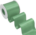 Sage Green Satin Ribbon 3 Inch X 15 Yards Solid Color Double Faced Ribbons Perfect for Crafts Wedding Decor Bow Making Arts Sewing and More
