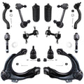 Detroit Axle - 14pc Front End Suspension Kit for 04-08 Acura TSX, 03-07 Honda Accord, Upper Control Arms Tie Rods Lower Ball Joi