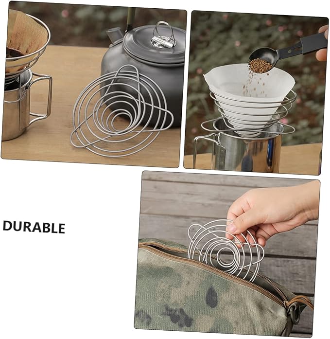 POPETPOP 1Pc Stainless Filter Reusable Drip for Brewing Efficient Coffee Strainer for Improved Taste and Easy Extraction for Camping