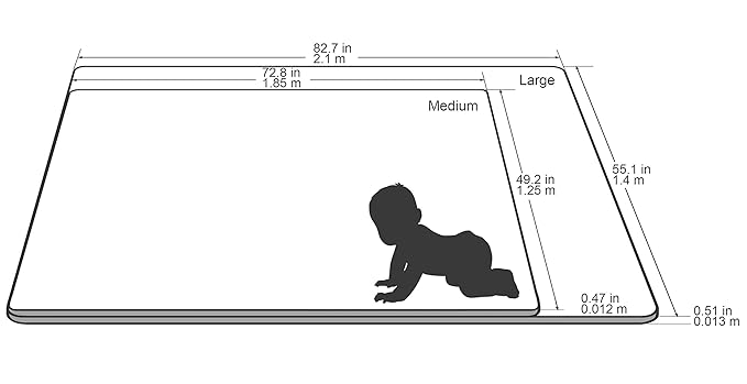 Baby Care Play Mat (Medium, Playful - Zoo Town) 73’’ x 49’’ Original One-Piece Reversible Rollable Waterproof Play Mat for Infants, Babies, Toddler, and Kids
