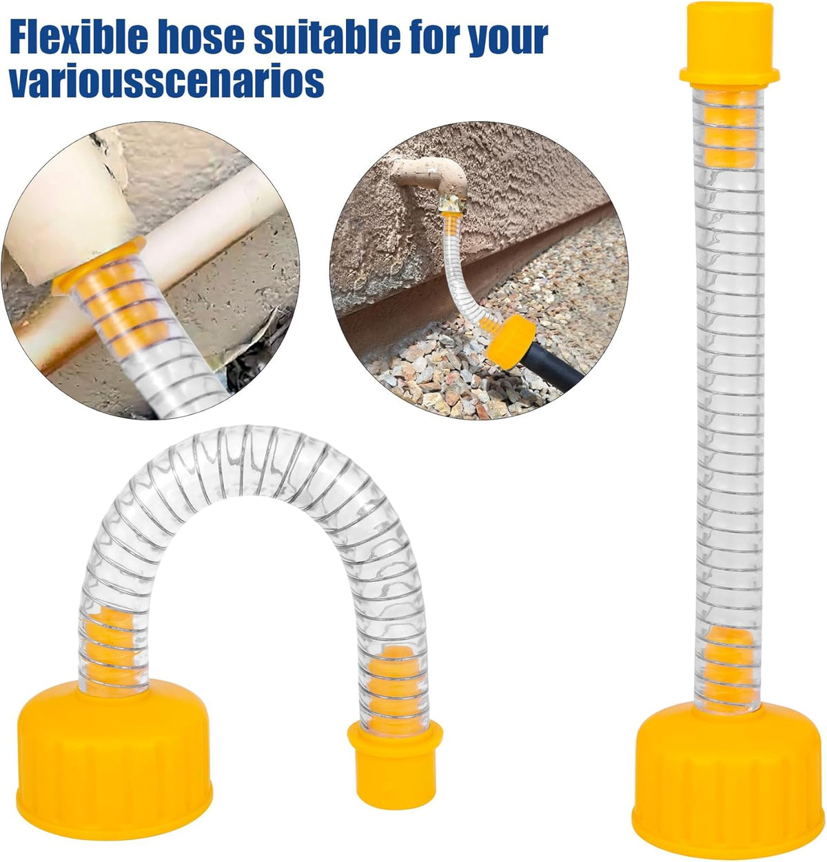 Wet Vac Attachment A/C Drain Lines Cleaner Tool, AC Drain Line Vacuum Adapter to Unclog and Evacuate ABS Compatiable With Most PVC Pipe Sizes Orange