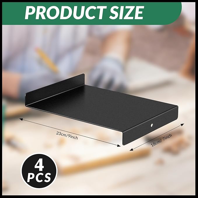 Suzile Bench Hook Metal Inking Plate Linoleum Printmaking Block Stop Ink Plate Printing Supplies Linocut Carving Tools for Block Printing Wood Carving, 9 x 7 x 1 Inches(2 Pcs)