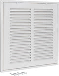 EZ-FLO 10 x 10 Inch (Duct Opening) Return Air Vent Cover for Wall or Ceiling, Solid Steel Return Air Filter Grille, HVAC Vent Cover, White, 61657