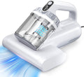 Mattress Vacuum Cleaner, 17Kpa 650W Bed Vacuum Cleaner, 273nm UV-C Light & Ultrasonic 145°F Heating, 80000 RPM/Min Brushroll Rotation, Wide Suction Port for Pillows Cribs Sofa, White Corded