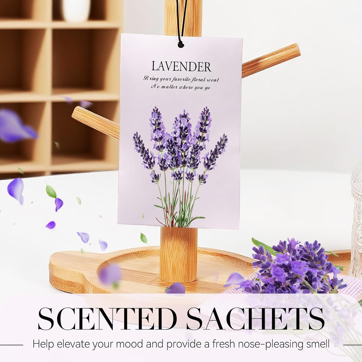 Lavender Scented Sachet Bags - 12 Pack Closet Freshener Odor Eliminator, Long Lasting Home Fragrance for Drawers, Wardrobes & Cars, House Smell Good Products, Air Freshener for Closet
