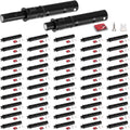 Lounsweer 50 Pack Magnetic Push Latches for Cabinet Door 2.87 Inches Short Push to Open Cabinet Hardware Pop up Lock Magnetic Latch for Closet Cupboard Wine Rack Dresser Drawer Sliding Door (Black)