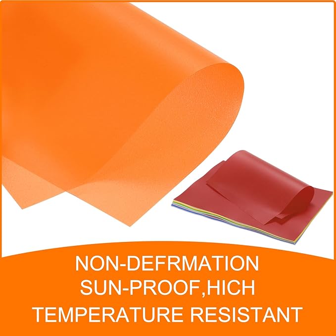 MECCANIXITY Colored Vellum Paper, 50 Sheet Orange Transparency 11.7 x 8.2 Printable Vellum Paper, Translucent Vellum Sheets for Printing Wedding Invitations, Ink Jet Laser Printer