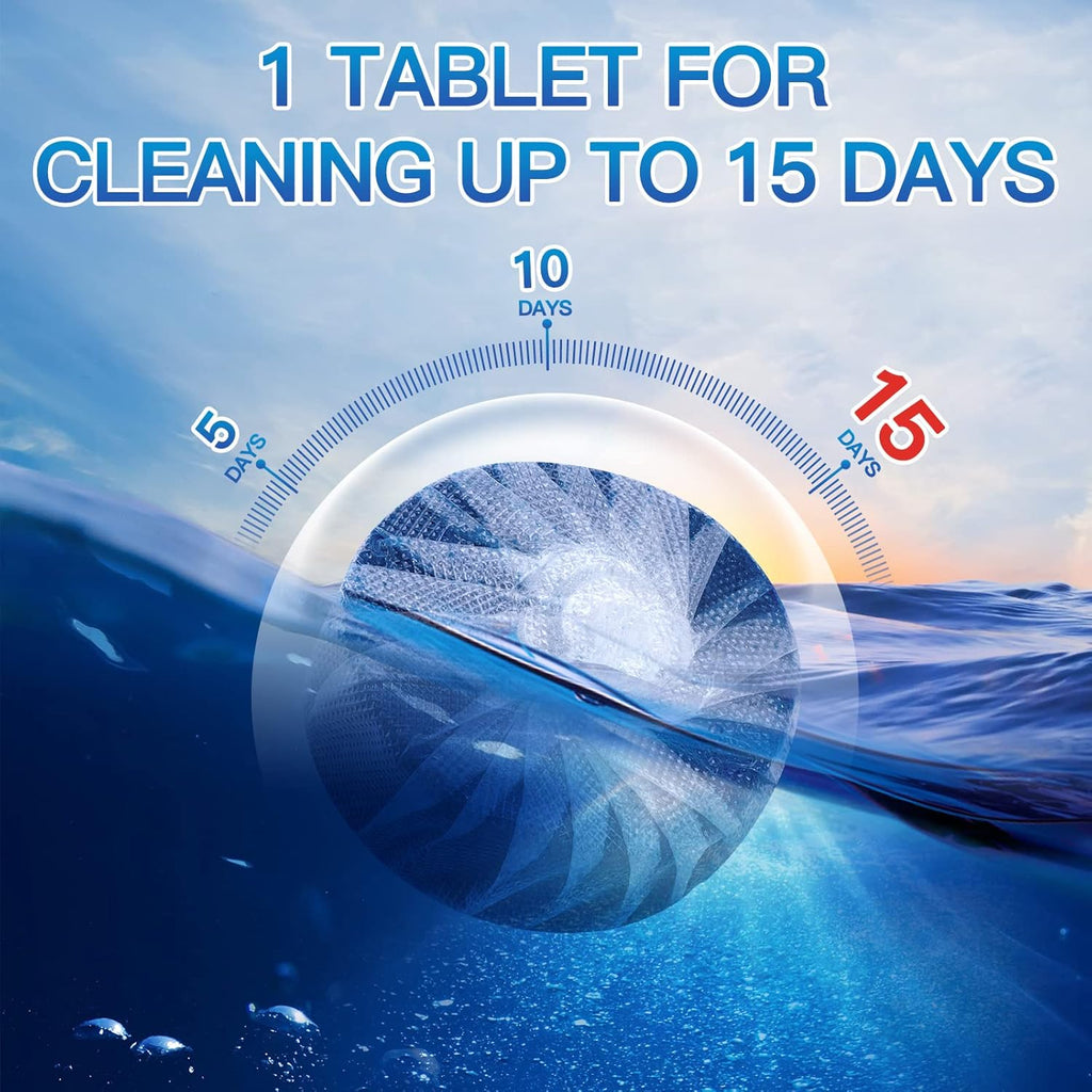 Vacplus Automatic Toilet Bowl Cleaner Tablets, Bathroom Toilet Tank Cleaner (30 PACK), VA-T165