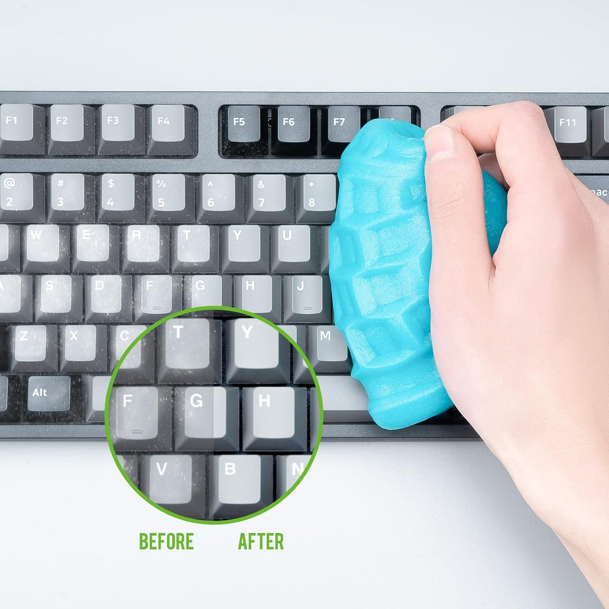 CLICK CLEAN Keyboard Cleaning Gel, 7oz Universal Cleaning Gel for Keyboards Electronics Dust Cleaner for Car, Laptop, Air Vents
