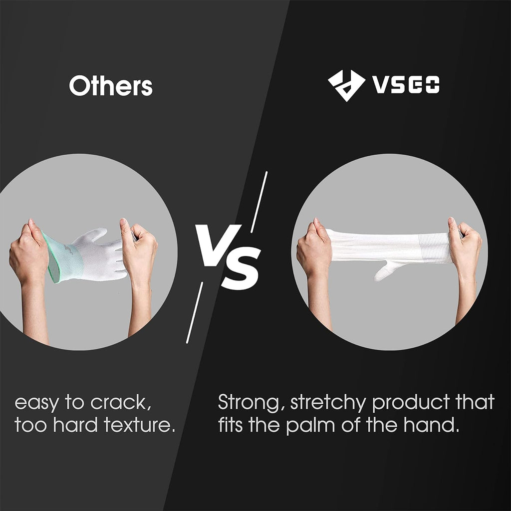 VSGO Professional Camera Cleaning Gloves Anti-Static for Camera and Sensor Cleaning, Compatible with Precision Instruments, White (DDG-1)