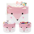 Large Baby Basket Toy Storage 3 Pack, (20"x13.8") Woven Baby Laundry Basket, Stuffed Animal Storage.